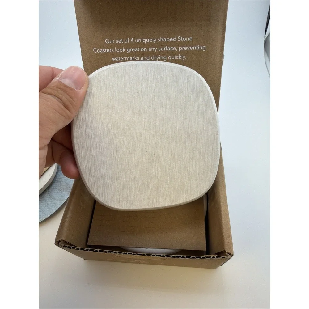Dorai Home Stone Coasters Set - Diatomaceous Earth Water-Absorbing Drink Coaster